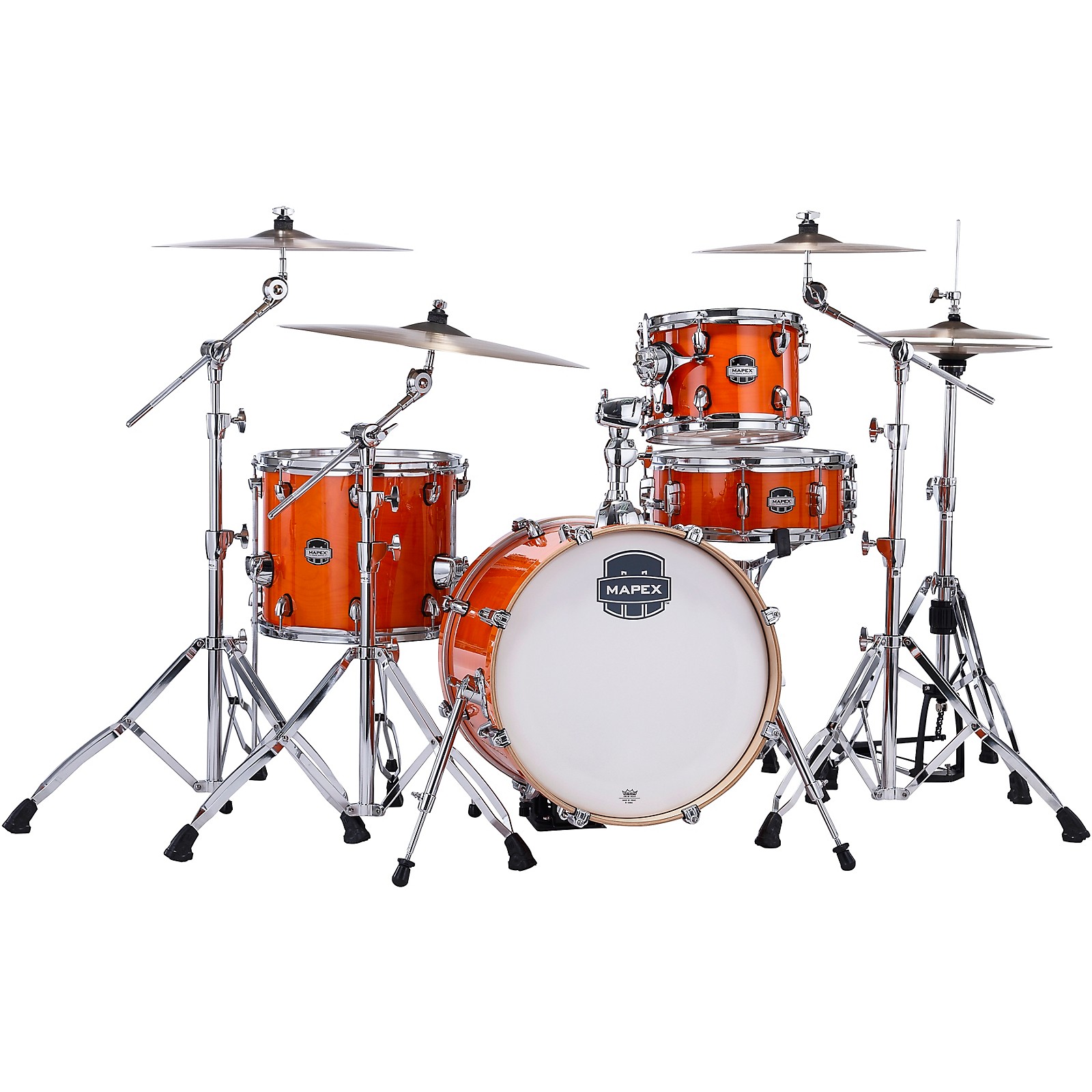Mapex Mars Maple 4Piece Bop Shell Pack With 18" Bass Drum Glossy Amber