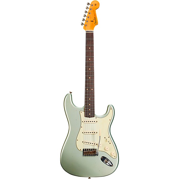 Fender Custom Shop Limited Edition '59 Stratocaster Journeyman Relic Electric Guitar Super Faded Aged Sage Green Metallic