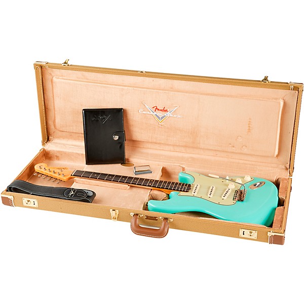 Fender Custom Shop Limited Edition '59 Stratocaster Journeyman Relic Electric Guitar Super Faded Aged Seafoam Green