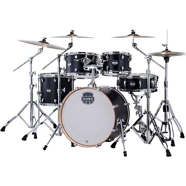 Mapex Mars Maple Fusion 5-Piece Shell Pack With 20" Bass Drum Matte Black