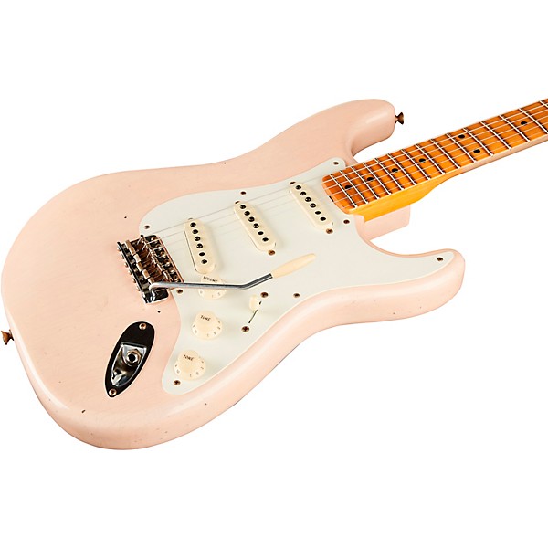 Fender Custom Shop Limited-Edition '56 Stratocaster Relic Electric Guitar Super Faded Aged Shell Pink