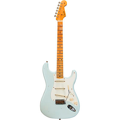 Fender Custom Shop Limited-Edition '56 Stratocaster Relic Electric Guitar Super Faded Aged Sonic Blue for sale