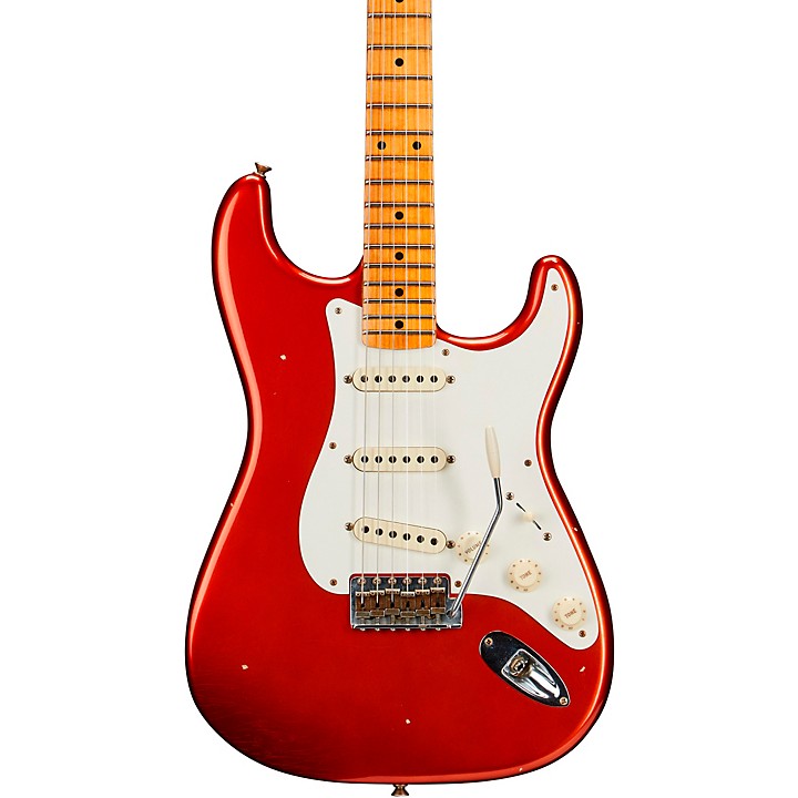 ギター Fender American Vintage 1956 Stratcaster Fender American Vintage '56 Stratocaster - Aged White Blonde