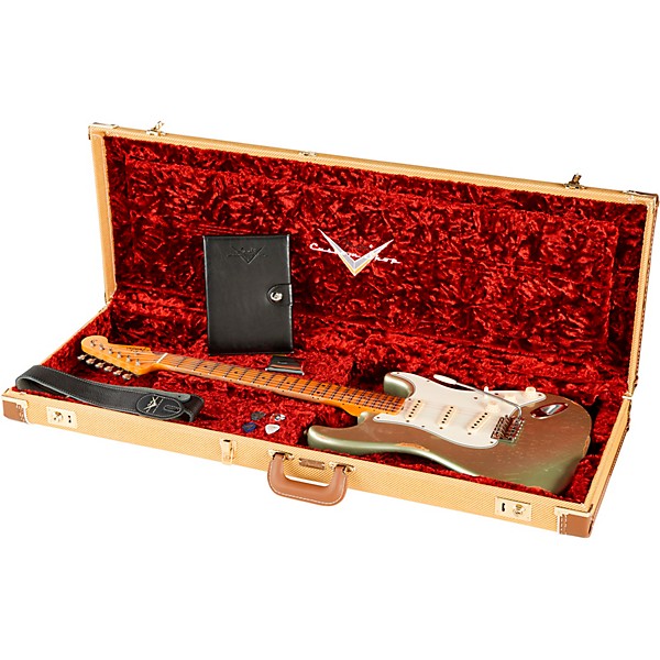 Fender Custom Shop Limited-Edition Tomatillo Stratocaster Special Relic Electric Guitar Super Faded Aged Sage Green Metallic