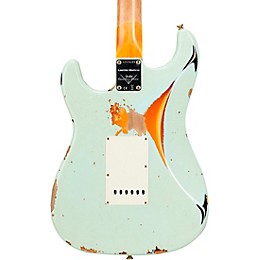 Fender Custom Shop Limited-Edition '62 Stratocaster Heavy Relic Electric Guitar Faded Aged Surf Green over 3-Color Sunburst