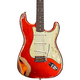 Fender Custom Shop Limited-Edition '62 Stratocaster Heavy Relic Electric Guitar Aged Candy Tangerine over 3-Color Sunburst