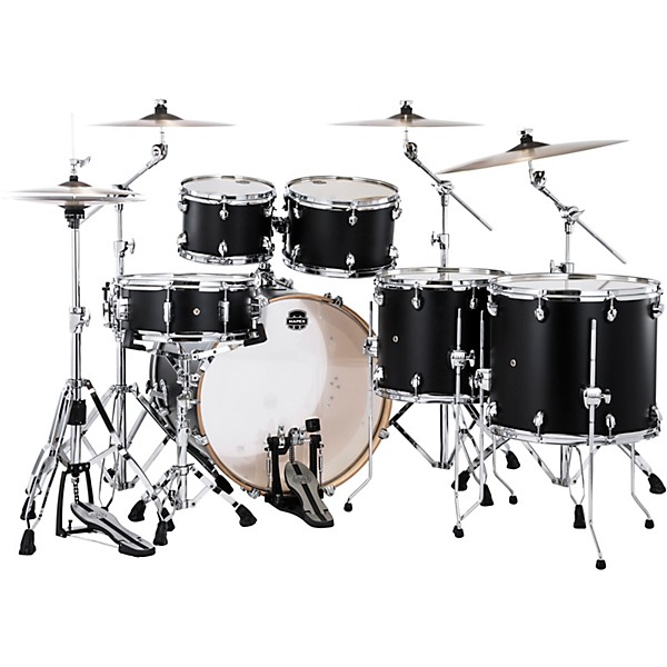 Mapex Mars Maple Studioease 6-Piece Shell Pack With 22" Bass Drum Matte Black