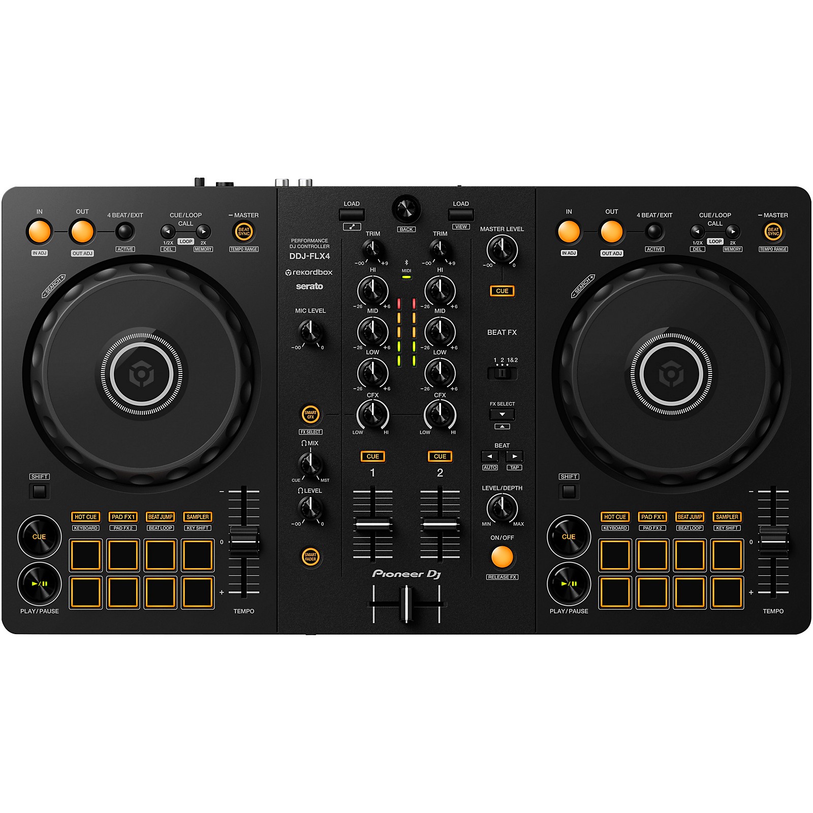 Pioneer DDJ-400 Rekordbox DJ Controller, HDJ-X5 Headphones, and DM-40  Speakers Complete DJ Equipment