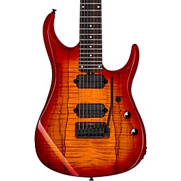 Ste... Sterling by Music Man JP157D John Petrucci Signature With DiMarzio Pickups 7-String Electric Guitar Blood Orange Burst