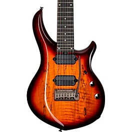 Blemished Sterling by Music Man Majesty with DiMarzio Pickups 7-String Electric Guitar Level 2 Blood Orange Burst 19788111...