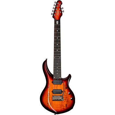 Sterling By Music Man Majesty With Dimarzio Pickups 7-String Electric Guitar Blood Orange Burst for sale