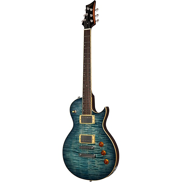 Mitchell MS470 Mahogany Body Electric Guitar Denim Blue Burst