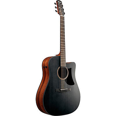 Ibanez Aad190ce Advanced Cutaway All-Okoume Dreadnought Acoustic-Electric Guitar Weathered Black for sale