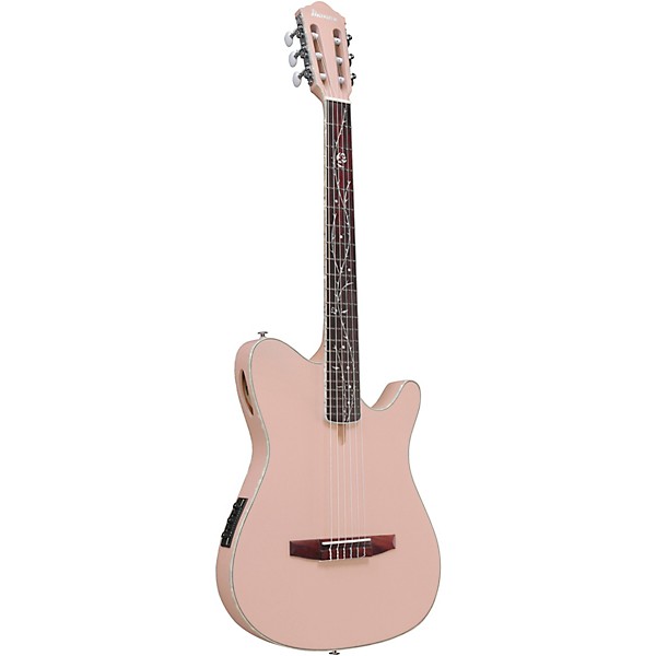 Ibanez TOD10N Tim Henson Signature Nylon-String Acoustic-Electric Guitar - Pearl Pink Flat