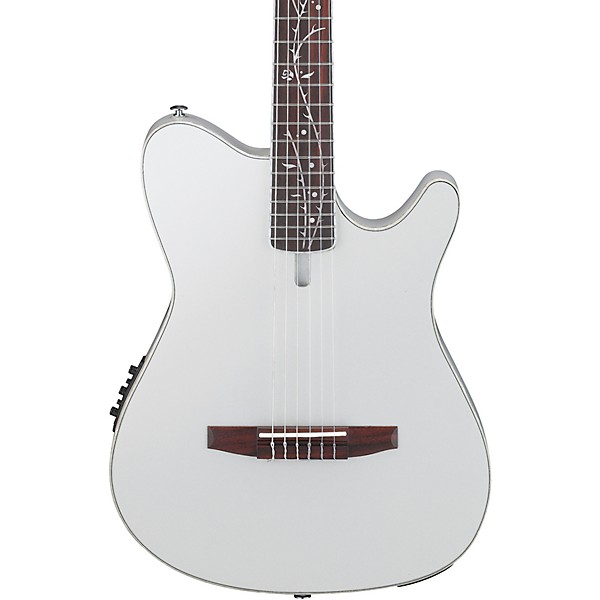 Ibanez TOD10N Tim Henson Signature Nylon-String Acoustic-Electric Guitar - Silver Metallic Flat