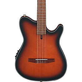 Ibanez FRH10N Nylon-String Acoustic-Electric Guita... Ibanez FRH10N Nylon-String Acoustic-Electric Guitar Brown Sunburst Flat