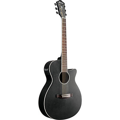 Ibanez Aeg7mh Grand Concert Acoustic-Electric Guitar Weathered Black for sale
