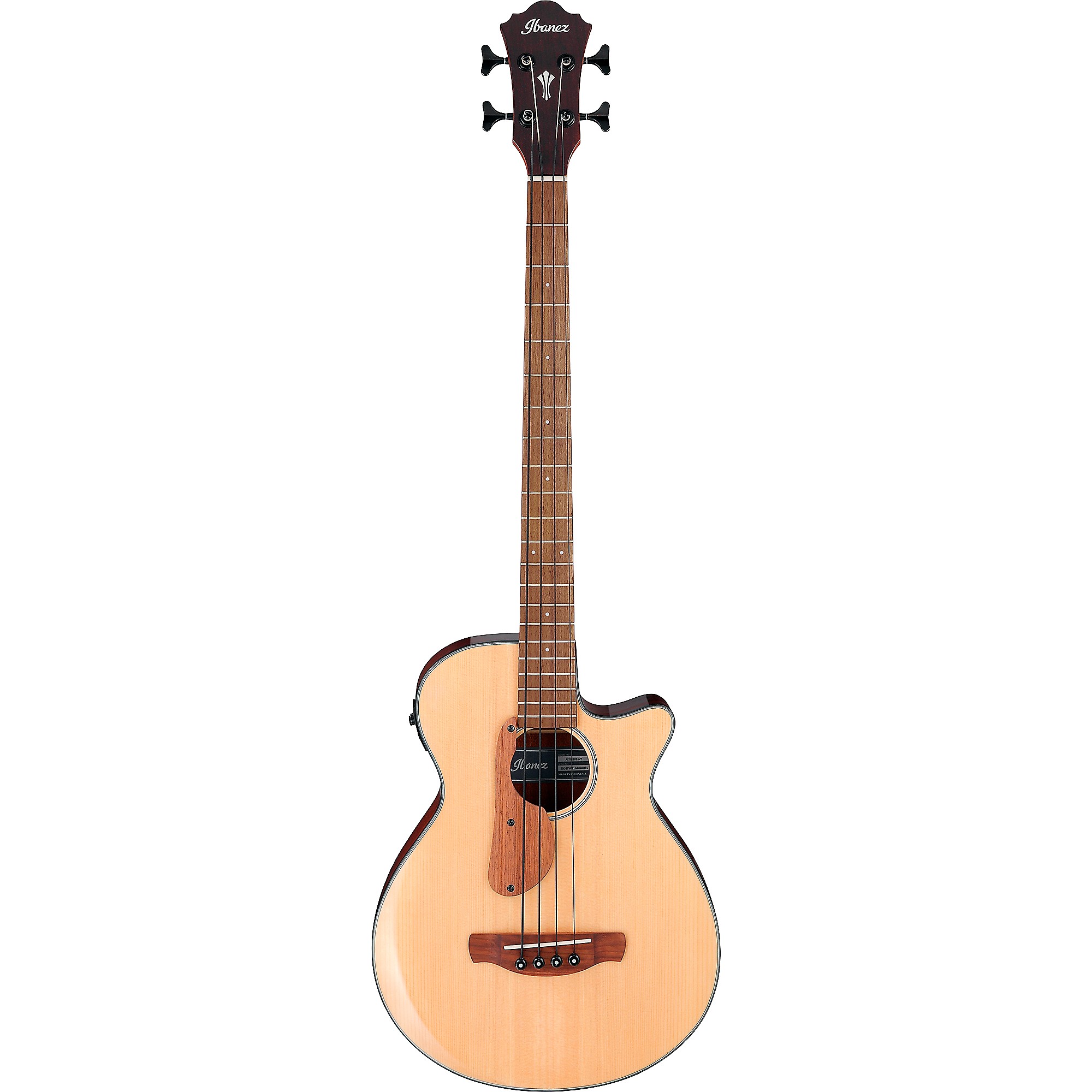 ベース Ibanez AEGB30E-NTG Ibanez AEGB30E Spruce-Sapele Acoustic-Electric Bass Guitar