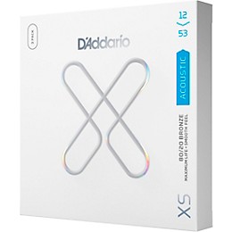 D'Addario XS 80/20 Bronze Coated Acoustic Guitar Strings 3-Pack 12 - 53