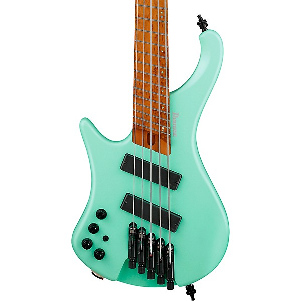 Open Box Ibanez Left-Handed EHB1005MSL 5-String Multi-Scale Ergonomic Headless Bass Level 1 Sea Foam Green Matte