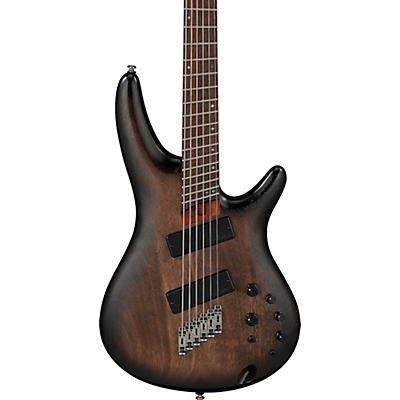 Ibanez Src6ms 6-String Multi-Scale Electric Bass Black Stained Burst Low Gloss for sale
