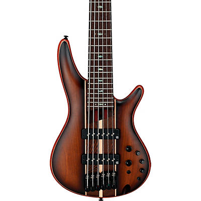 Ibanez Premium Sr1356b 6-String Electric Bass Dual Mocha Burst Flat for sale