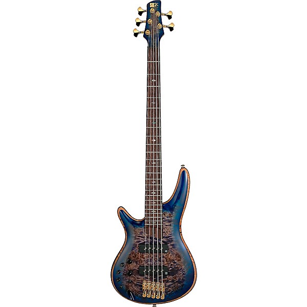 Ibanez Premium SR2605L Left-Handed 5-String Electric Bass Guitar Cerulean Blue Burst