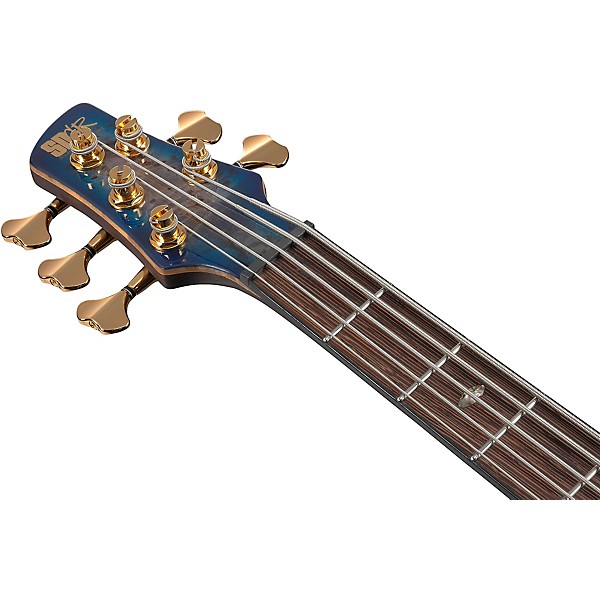 Ibanez Premium SR2605L Left-Handed 5-String Electric Bass Guitar Cerulean Blue Burst