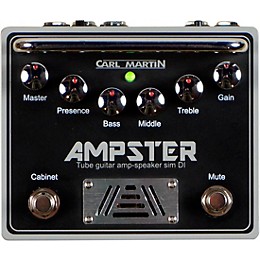 Carl Martin Ampster Tube Guitar Amp Speaker Sim DI Effects Pedal Black