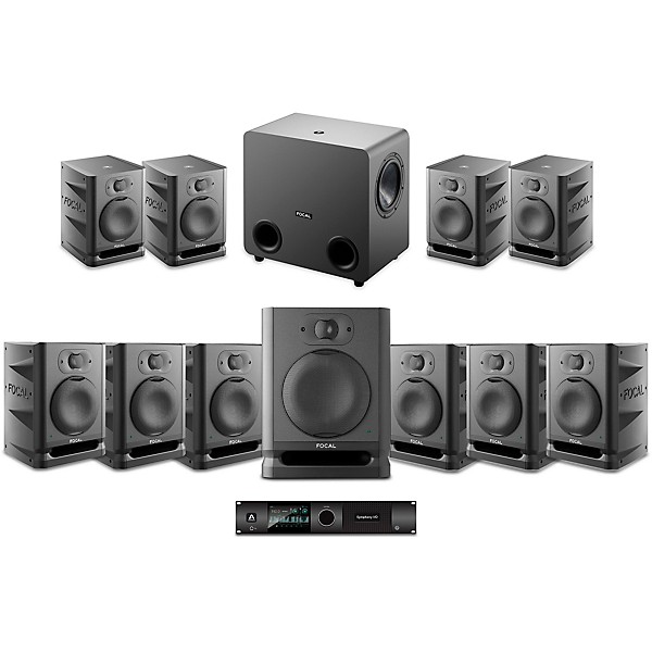 Focal 7.1.4 Immersive Audio Studio Monitor System With Apogee Symphony I/O MKII 16X16 Thunderbolt Audio Interface