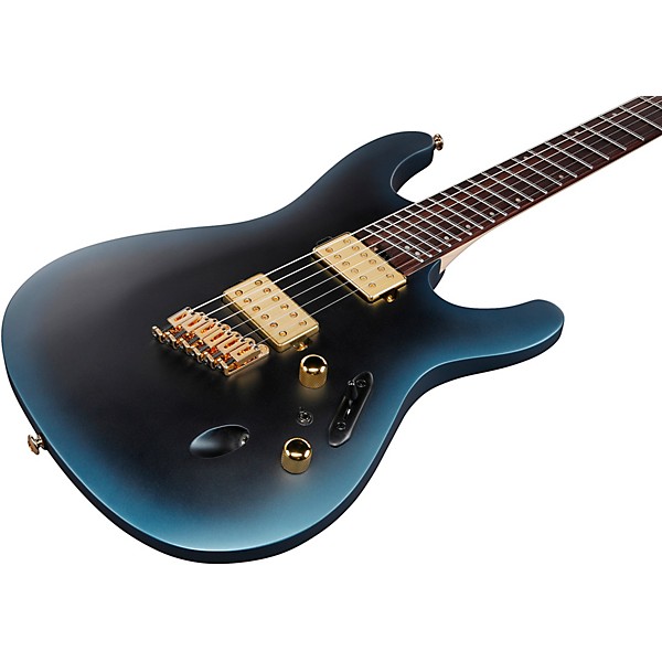 Ibanez SML721 S Axe Design Lab Multi-Scale Electric Guitar Midnight Arctic Ocean Matte