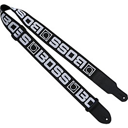 BOSS Monogram Guitar Strap Black 2 in. BOSS Monogram Guitar Strap Black and White 2 in.