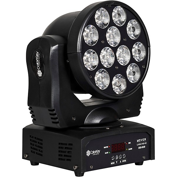 ColorKey Mover Wash HEX 12 RGBWAUV LED Moving Head Wash Light