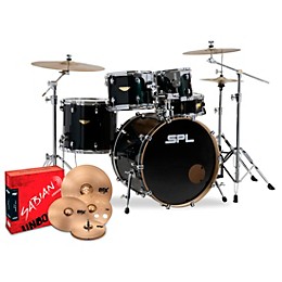 Sound Percussion Labs Velocity Shell Pack With SABIAN B8X Performance Pack Midnight Sequin