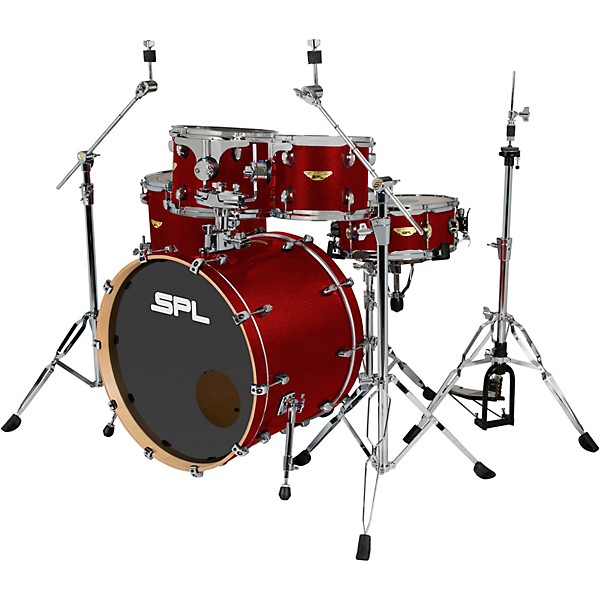 Sound Percussion Labs Velocity Shell Pack With SABIAN B8X Performance Pack Ruby Sequin
