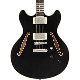 D'An... D'Angelico Excel DC Tour Semi-Hollow Electric Guitar With Supro Bolt Bucker Pickups and Stopbar Tailpiece Solid Black