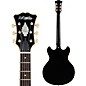 D'Angelico Excel DC Tour Semi-Hollow Electric Guitar With Supro Bolt Bucker Pickups and Stopbar Tailpiece Solid Black