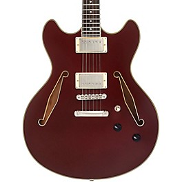 D'Ang... D'Angelico Excel DC Tour Semi-Hollow Electric Guitar With Supro Bolt Bucker Pickups and Stopbar Tailpiece Solid Wine