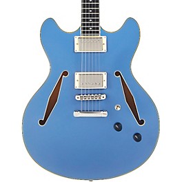 D'Ang... D'Angelico Excel DC Tour Semi-Hollow Electric Guitar With Supro Bolt Bucker Pickups and Stopbar Tailpiece Slate Blue