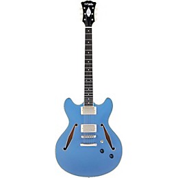 Open Box D'Angelico Excel DC Tour Semi-Hollow Electric Guitar With Supro Bolt Bucker Pickups and Stopbar Tailpiece Level 1 Slate Blue