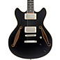 D'Angelico Excel Mini DC Tour Semi-Hollow Electric Guitar With Supro Bolt Bucker Pickups and Stopbar Tailpiece Solid Black thumbnail