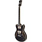 D'Angelico Excel Mini DC Tour Semi-Hollow Electric Guitar With Supro Bolt Bucker Pickups and Stopbar Tailpiece Solid Black