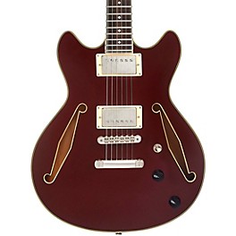 ... D'Angelico Excel Mini DC Tour Semi-Hollow Electric Guitar With Supro Bolt Bucker Pickups and Stopbar Tailpiece Solid Wine