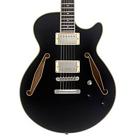 D'An... D'Angelico Excel SS Tour Semi-Hollow Electric Guitar With Supro Bolt Bucker Pickups and Stopbar Tailpiece Solid Black