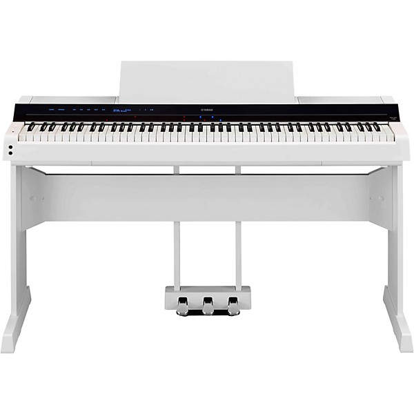 Yamaha P-S500 88-Key Smart Digital Piano With L300 Stand and LP-1 Triple Pedal White