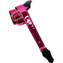 Get'm Get'm Mirror Reflective Guitar Strap Fuchsia 2 in.