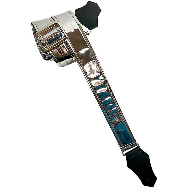 Get'm Get'm Mirror Reflective Guitar Strap Silver 2 in.