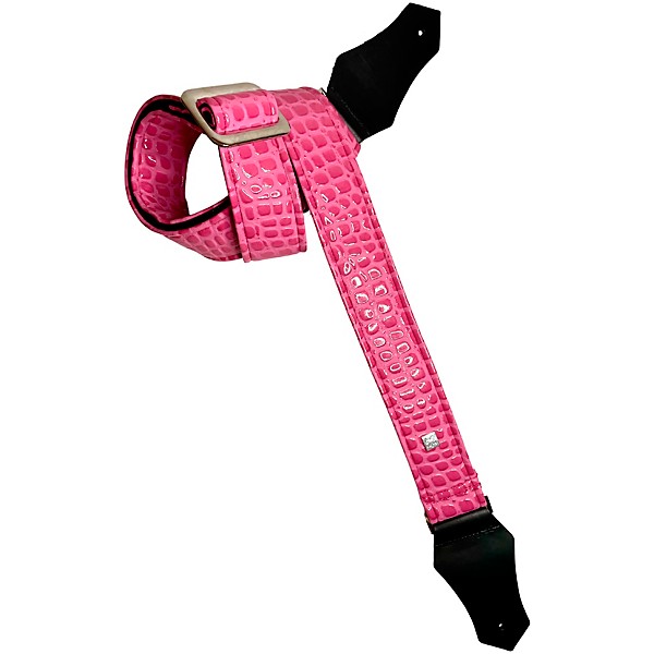 Get'm Get'm Aussie Gator Guitar Strap Bubble Pink 2 in.