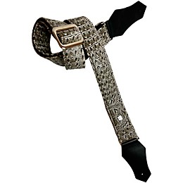 Get'm Get'm Aussie Gator Guitar Strap Ash Grey 2 in.