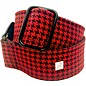 Get'm Get'm Fly Hounds Tooth Guitar Strap Red 2 in.